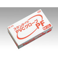 エブノ 塩ビ手袋 介護用プラスチックグローブ No.111 粉なし M 393795 1ケース(3000個(100個×30))（直送品）