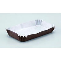 ベーキングカップ 純白ペット 角型 茶ベタ 角 145×80×20H 5140322 1ケース(6000個(300個×20))（直送品）