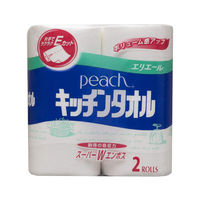キッチンペーパー エリエール ピーチ キッチンタオル 2ロール 50カット 614963 1袋（直送品）