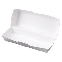 東罐興業 軽食容器 ホットドックトレー白無地 647936 1ケース(600個(100個×6))（直送品）