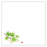 カミイソ産商 敷紙 耐油天紙 5寸 No.0063 青もみじ 70000063 1袋(100個)（直送品）