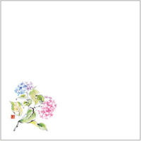 カミイソ産商 敷紙 和紙4寸懐紙 No.6220 あじさい 70016220 1袋(100個)（直送品）