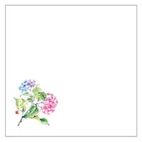 カミイソ産商 敷紙 和紙5寸懐紙 No.7220 あじさい 70027220 1袋(100個)（直送品）