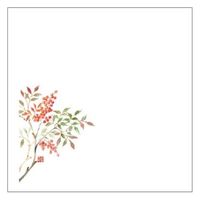 カミイソ産商 敷紙 和紙5寸懐紙 No.7257 南天 70027257 1袋(100個)（直送品）