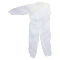 川西工業 ディスポ白衣 7024 不織布つなぎ スタンドカラータイプ M 1ケース(30個)（直送品）