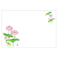 カミイソ産商 テーブルマット 尺3寸 No.411 ハス 72000411 1袋(100個)（直送品）