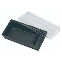 アヅミ産業 弁当容器 NON折 本体205-105 黒木目 8HO11-A01 1ケース(400個(50個×8))（直送品）