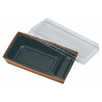 アヅミ産業 弁当容器 NON折 本体205-105 杉木目 8HO11-A02 1ケース(400個(50個×8))（直送品）