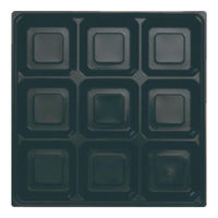 アヅミ産業 AP-80-80 9ツ仕切 (黒) AP8080BK-1 1ケース(300個(50個×6))（直送品）