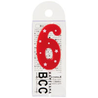 カメヤマ 贈答用飾り ナンバーキャンドル スター 6番 レッド B7539-07-06RE 1ケース(120個(10個×12))（直送品）