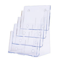 クルーズ アクリル什器 カタログケース A4・4段 CR77401 1ケース(6個)（直送品）