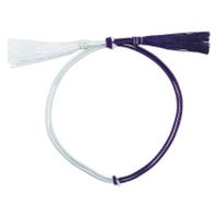 ラッピング用品 No.5 振分ゴム房 Bタイプ(振分) 小30cm 紫白金糸入 G1330PWR 1ケース(1000個(50個×20))（直送品）