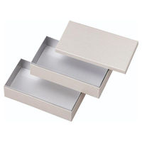 弁当容器 HSH-W200-105 2段貼箱 (白木目エンボス 内銀)セット HSHW200105WHMES（直送品）
