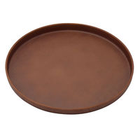 パール金属 お盆 ノンスリップ 抗菌木目調丸トレー27cm KB-0007 1ケース(60個(5個×12))（直送品）