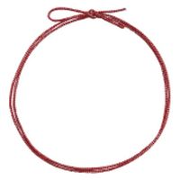 イグチ ラッピング用品 4ッ打ラメ入りゴム 2重片花結び 62cm 赤×銀 KH04262RS 1ケース(1000個(100個×10))（直送品）