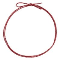 イグチ ラッピング用品 4ッ打ラメ入りゴム 2重片花結び 74cm 赤×銀 KH04274RS 1ケース(1000個(100個×10))（直送品）