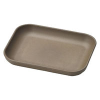 マイン M11-657 耐熱角皿(小) チャコールグレー 1ケース(135個(5個×27))（直送品）