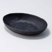 マイン M11-667 耐熱オーバル皿 黒 1ケース(40個(5個×8))（直送品）