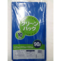 中川製袋化工 LDゴミ袋 クリーンバック 青 90L S006491 1ケース(200個(10個×20))（直送品）