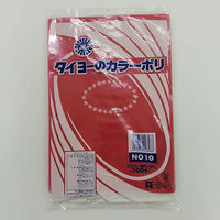 中川製袋化工 ローデンポリ袋 カラーポリ(レッド)No.10 S222959 1ケース(4000個(1000個×4))（直送品）