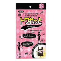 ジャパックス サニタリーポリ袋 SN06 トワれっと レジ袋タイプ マチ付き 黒 30枚 SN-06 1ケース(60個(10個×6))（直送品）