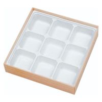 アヅミ産業 折箱 W-80-80 シャクリ蓋(AP80-80白) W-A014 1ケース(78個(13個×6))（直送品）