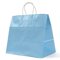パックタケヤマ 紙手提袋 自動手提袋 HV75 クリスタル ブルー XZT00940 1ケース(200個(50個×4))（直送品）