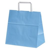 パックタケヤマ 紙手提袋 平紐手提袋 H平26 クリスタル ブルー XZT01018 1ケース(200個(50個×4))（直送品）