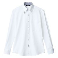 住商モンブラン ボタンダウンシャツ ZK2711-2CB_SSS ニットシャツ 兼用 長袖 白 SSS 1点（直送品）
