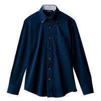 住商モンブラン ボタンダウンシャツ ZK2711-9CB_SSS ニットシャツ 兼用 長袖 ネイビー SSS 1点（直送品）