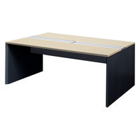 ネットフォース ワークプロ フリーアドレスデスク 2人用 ブラック×ナチュラル WPF-1414-AW-BKNA 1台（直送品）