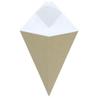 旭創業 テイクアウト容器 クラフトコーン 大 ディップコーナー付 00752574 1ケース(500個(50個×10))（直送品）