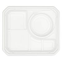 シーピー化成 弁当容器 BFランチ内77-1 ホワイト 本体 0141277010075 1袋(50個)（直送品）