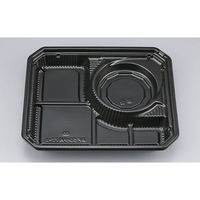 シーピー化成 弁当容器 BFランチ内77-1 黒 本体 0141277010525 1袋(50個)（直送品）