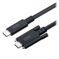 サンワサプライ USB20Gbps TypeーCケーブル（デュアルスクリューロック・240W） 1本