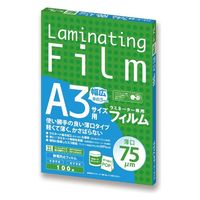アスカ ラミネーターフィルム A3サイズ 薄口75μ BH917 1ケース(5個)（直送品）