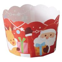 天満紙器 ケーキカップ XM833 ミニペットマフィン(サンタギフト) 6090577 1袋(100個)（直送品）