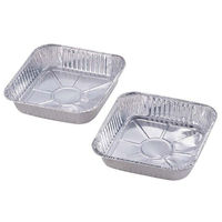 パール金属 アウトドア用品 アルミ角型なべ 2枚組 M-6652 1ケース(60個(10個×6))（直送品）