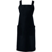 サンユニフォーム 胸当てエプロン 胸当エプロン(ブラック)F 701-S710-1 1袋（直送品）