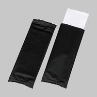 不織布おしぼり レーヨンおしぼり180×220(黒フィルム) 196873 1ケース(2000個(100個×20))（直送品）