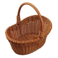 トーダイ 樹脂バスケット PB-461-BR小判型 ピクニックバスケット 中 ブラウン 01046130 1ケース(5個)（直送品）