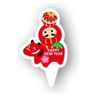天満紙器 XG370 ケーキピック(縁起もの) 6098557 1袋(100個)（直送品）