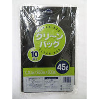 中川製袋化工 LDゴミ袋 クリーンバック 黒 45L S006485 1ケース(500個(10個×50))（直送品）