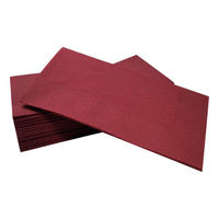 溝端紙工印刷 8ツ折ナフキン LUC-28 カラー2プライナプキン8折 ワインレッド 16 1ケース(2000個(50個×40))（直送品）
