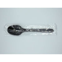 ホウケン産業 使い捨てスプーン スプーン160 ブラック 個包装 189 1ケース(3000個(100個×30))（直送品）