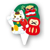 天満紙器 XG378 ケーキピック(福福) 6098542 1ケース(500個(100個×5))（直送品）