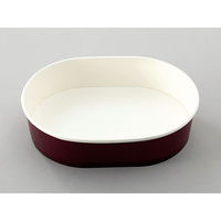 東洋アルミエコープロダクツ 耐熱ペーパーカップ K9161B 楕円型 ブラウン 1袋(100個)（直送品）