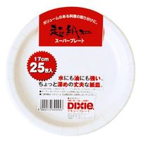 日本デキシー 紙皿 新スーパープレート 17cm 25枚入 KPL257SW 1ケース(80個(10個×8))（直送品）