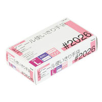 川西工業 塩ビ手袋 2026 PVC ビニール手袋 粉無 L 100枚入 1ケース(20個)（直送品）