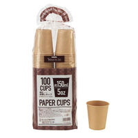 サンナップ 紙コップ オール未晒ペーパーカップ 5オンス 150ml 100p C15100MZAW 1ケース(30個)（直送品）